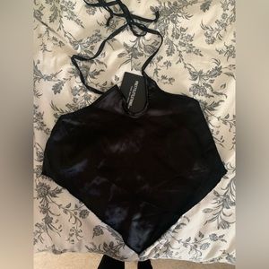 Prettylittlething Satin bandeau tank top. So cute!